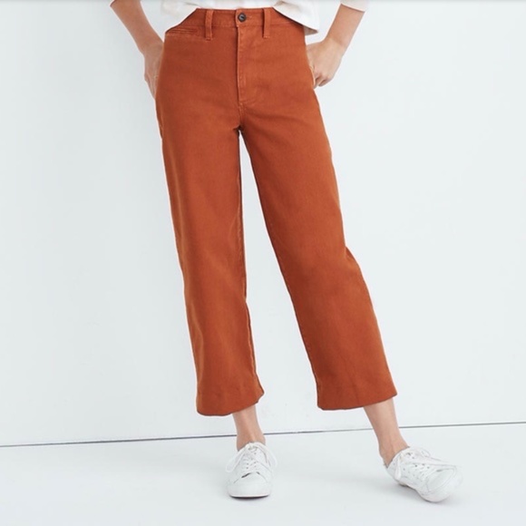NWT Madewell Slim Emmett Wide-Leg Crop Pants 32 - Picture 4 of 7